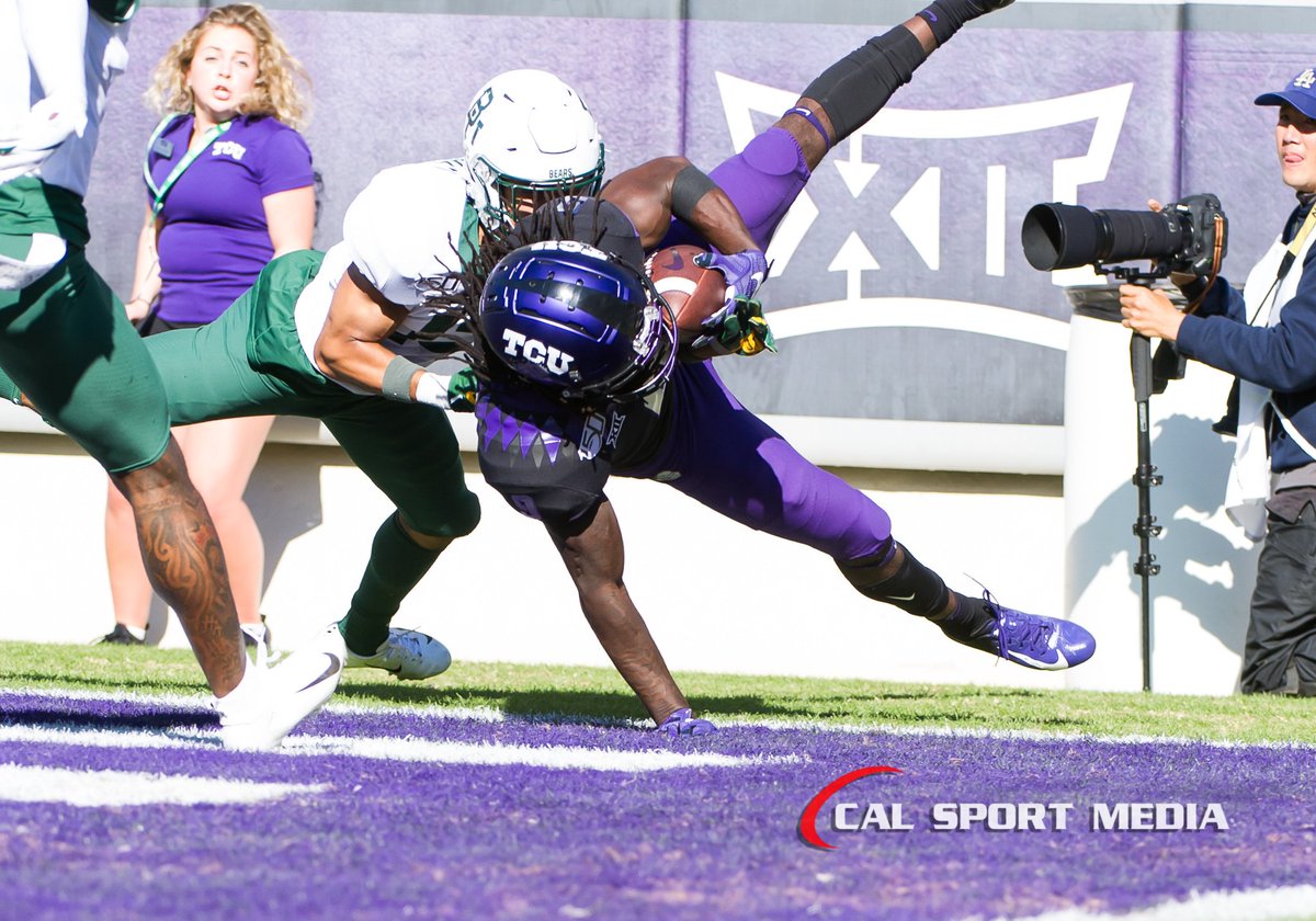 matthewslynch's tweet photo. My view of the @TCUFootball OT catch. #tcufootball #calsportmedia #buvstcu https://t.co/rA9ZuakIZJ