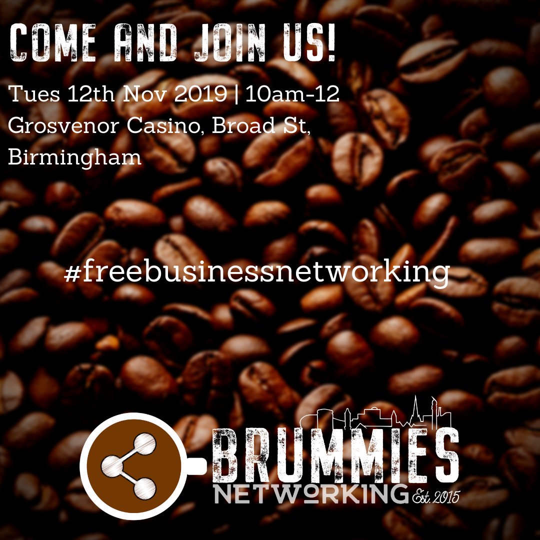 Brummies Networking (@brummiesnet) on Twitter photo Hi <a href="/BrumHour/">#BrumHour 🐝 Networking with #Birmingham</a>! Our November event is coming up THIS TUES 12th! Fancy networking with 70+ others, for free? You'd be more than welcome. No lockouts, no catches. Here's all the key info! buff.ly/2HAaAZe #BrumHour Hi <a href="/BrumHour/">#BrumHour 🐝 Networking with #Birmingham</a>! Our November event is coming up THIS TUES 12th! Fancy networking with 70+ others, for free? You'd be more than welcome. No lockouts, no catches. Here's all the key info! buff.ly/2HAaAZe #BrumHour