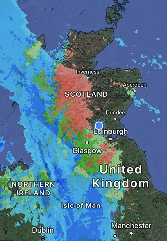 WindyWilson88's tweet photo. ❄️SNOW CHECK❄️
Windy says I’m trying to calibrate the #Snow radar, so WHERE are you, and do you have any SNOW ???
Red = Snow
Green = Sleet
Blue = Rain
Mind yer LOCATION HASHTAGS please #InsertPlaceName #IAmHere #SnowCheck #ScotsSnow https://t.co/N3OCAlSSc2