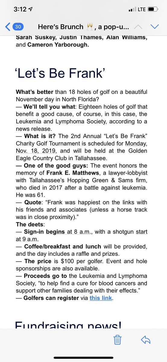 rymatthews24's tweet photo. Next Monday we’ll be hosting the Second Annual Frank Matthews Golf Tournament. Details below, join us! Thanks @PeterSchorschFL https://t.co/wN6xs0K7vz
