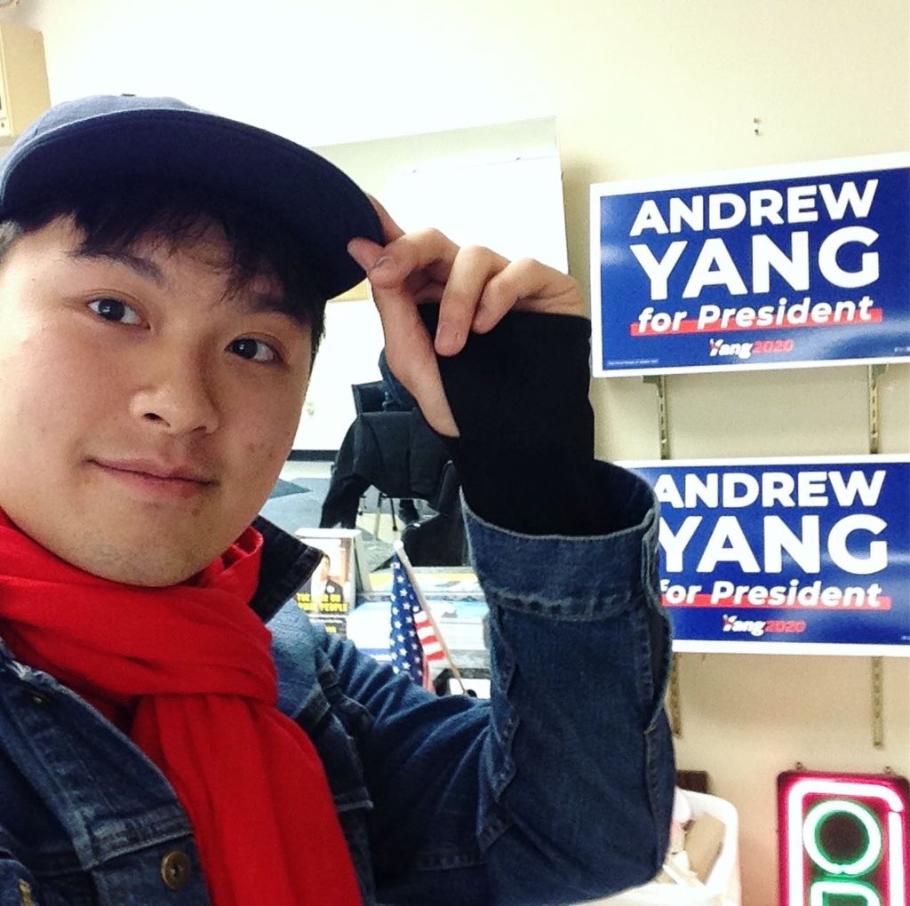 harvardforyang's tweet photo. Nobody gets excited about GDP in the morning, but you know what we are excited about? Canvassing for our man @AndrewYang! Harvard Yang Gang reporting from the newly opened Manchester NH Office! https://t.co/rDXFehI0rI
