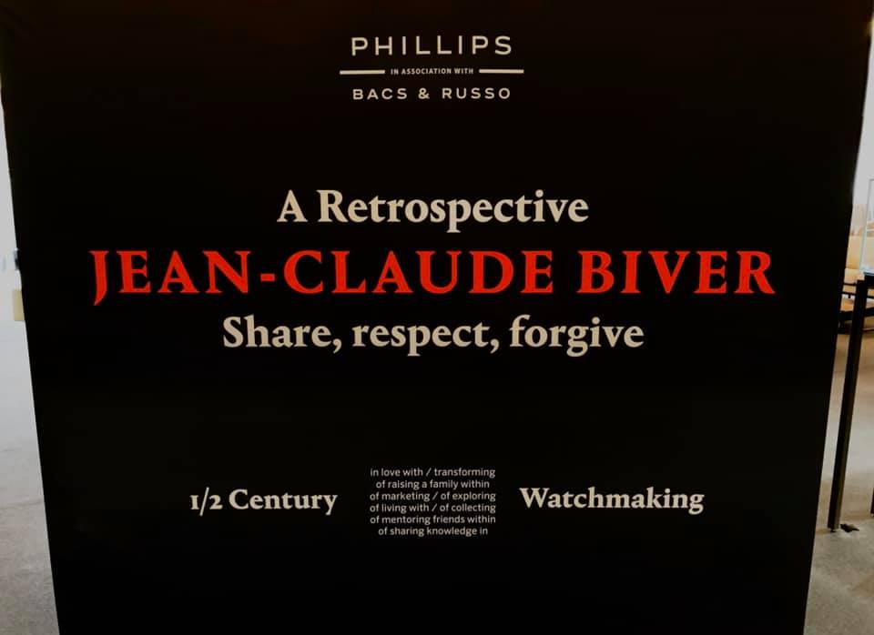 W4watch's tweet photo. JEAN-CLAUDE BIVER Retrospective (during auction days Phillips Bacs &amp; Russo) https://t.co/SMSyyFlKs8