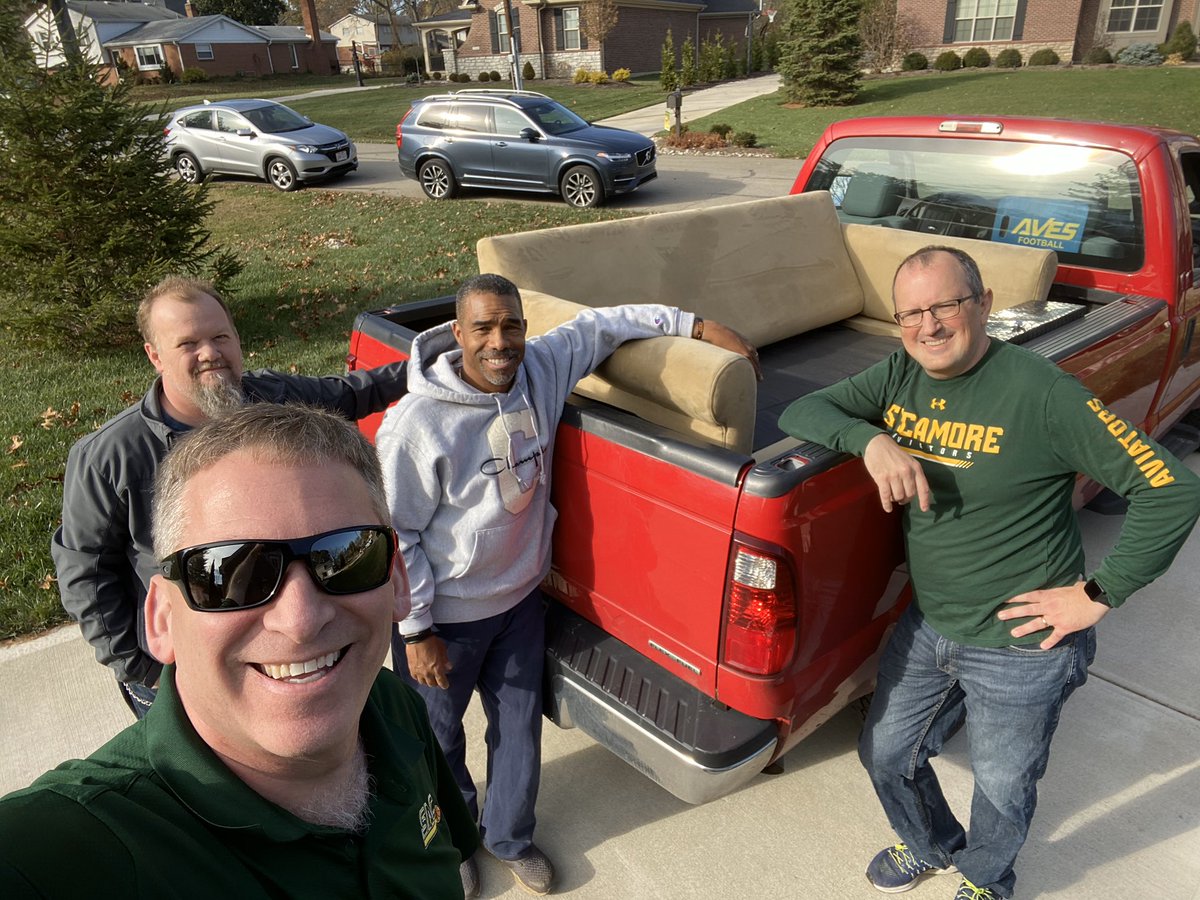 Aviators helping Aviators! Huge thanks to our donors and volunteers for making this happen today. Moving a sleeper sofa is no easy task. <a href="/SycamoreSchools/">Sycamore Schools</a>