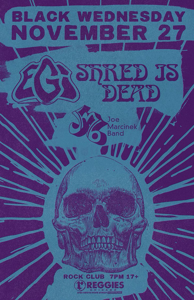 reggieslive's tweet photo. Kick out the Black Wednesday jams in the Rock Club with @EGi_Music, Marcus Rezak's @ShredisDead, and Joe Marcinek Band on 11/27!

Tickets: https://t.co/kD9HWSJIfq https://t.co/O9Bdx2yOoO