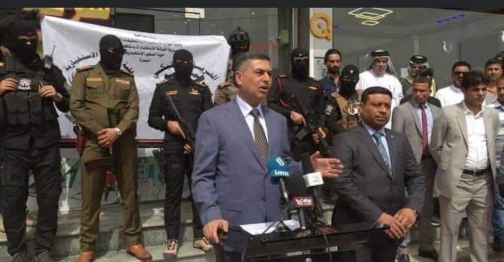 eqanbar's tweet photo. Remember this name #Asaad_Idani gov. of #Basrah #Soleimani’s minion, #Idani planned executed assassination protestors burnt  #Iran consulate, Basrah July 2018, protected by masked in black #IRGC! @SecPompeo @AlbertoMiguelF5 @MPPregent @LongDefense @BarbaraLedeen @NeilWMcCabe2 https://t.co/iAsjX6XvdJ