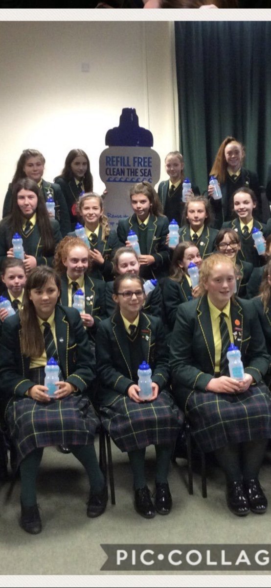 stcatherines247's tweet photo. One week into our ban on single use plastic water bottles on site &amp; we estimate we used at least 1000 fewer plastic bottles this week alone! This shows the difference we can make together. Thanks @eani School Meals &amp; @niwaternews for your support #climatebreakdown https://t.co/52OnDmDBB7