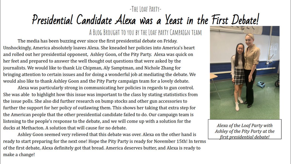 I_loafAmerica's tweet photo. If you missed the debate on Friday, here is the Loaf Party´s blog that will get you up to date on what you need to know! https://t.co/DxUvs3CkLw