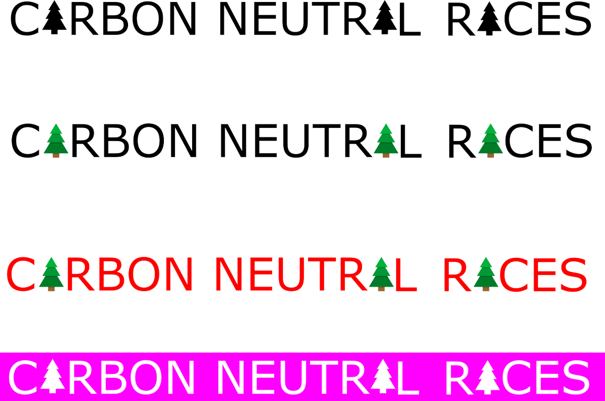 RelishRunning's tweet photo. Playing around with some ideas to highlight our tree planting on the 2020 ribbons.
Single colour print (top or bottom) options are our standard style. Colour print is a bit more expensive but possibly looks better.
What do you think?
#planetbeforeprofits #carbonneutralevents https://t.co/18mjKFG2Y4