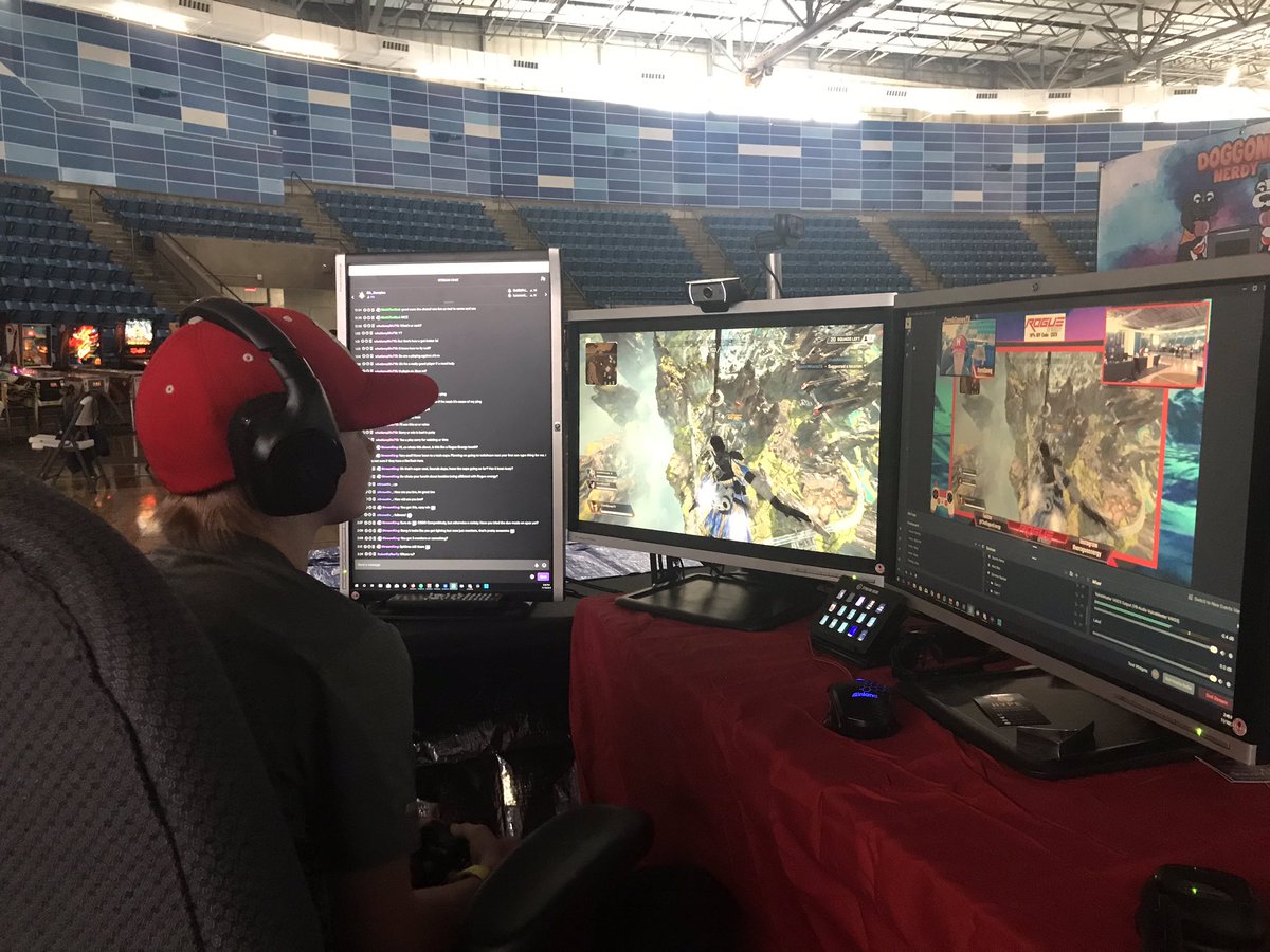 The_Steve_Cam's tweet photo. We are in the final segment of our last day @nextechkc on @TheRogueEnergy  Twitch channel.  A little over two hours to go. https://t.co/f6qB2zuK8T