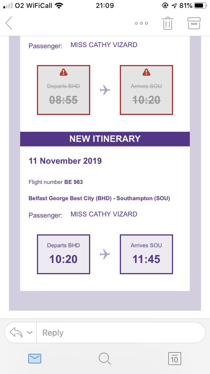 cathyviz's tweet photo. So @flybe - what’s your rationale behind telling me to turn up for my original departure time when you’ve already told me I’ll be delayed nearly 1.5 hours? #spendmoremoneyintheairport? #gottadealthere? https://t.co/V9K5x7QNJG