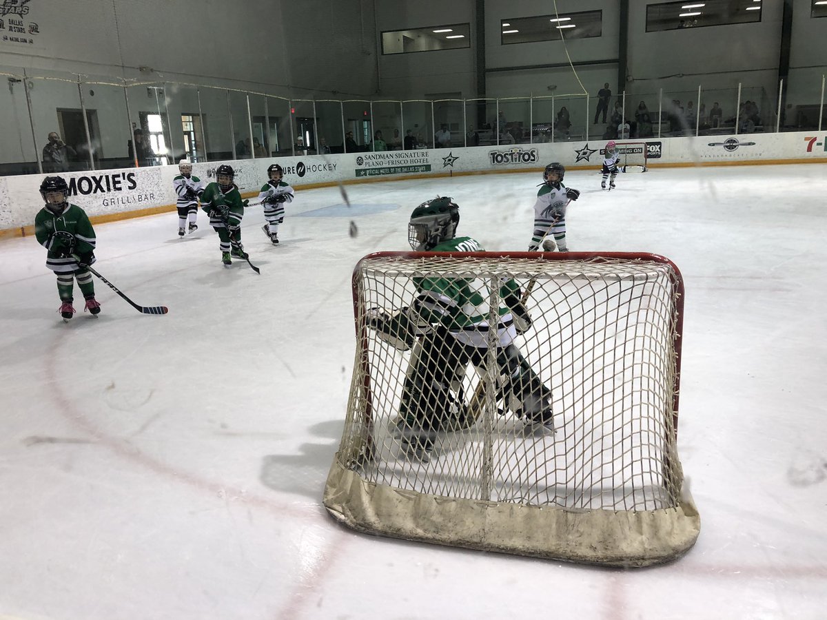 GWemhoner's tweet photo. Oh my squishy heart!! 💚 Mason played Goalie today for the first time and did AH-MAZ-ING!!  They won with a shut out! Stick taps to the whole team for the offensive and defensive support! Everyone played great today!! #stars #goalie #shutout #teamwork #bishishishero https://t.co/1AH9eeKrJ4