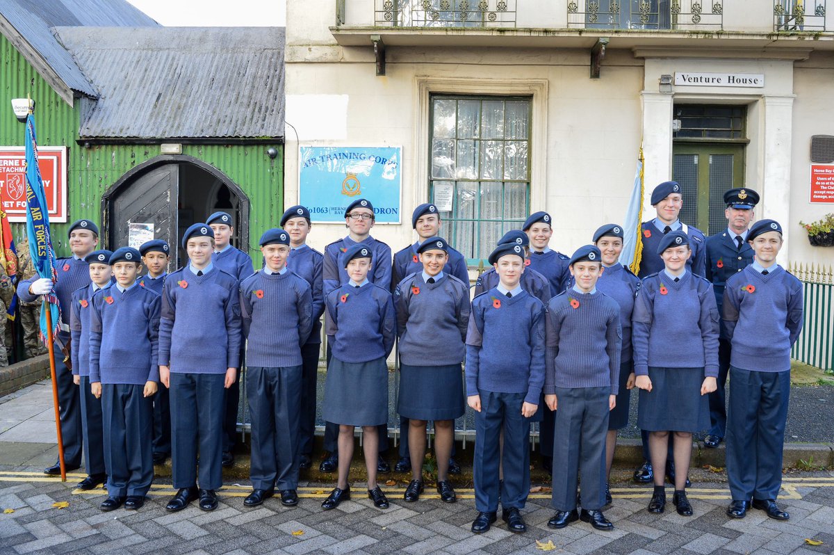 Today, the squadron joined the town of Herne Bay including veterans, serving personnel and other cadet forces to mark Remembrance Sunday with a parade from William Street to the Memorial Park.