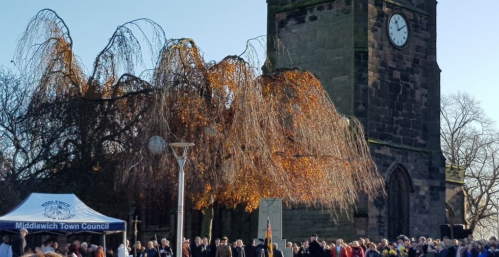 And important job this morning - Rememberance Day parade and service at the Bull Ring in Middlewich.  We provided audio coverage over the entire site using our new RCF HDL6a array modules.