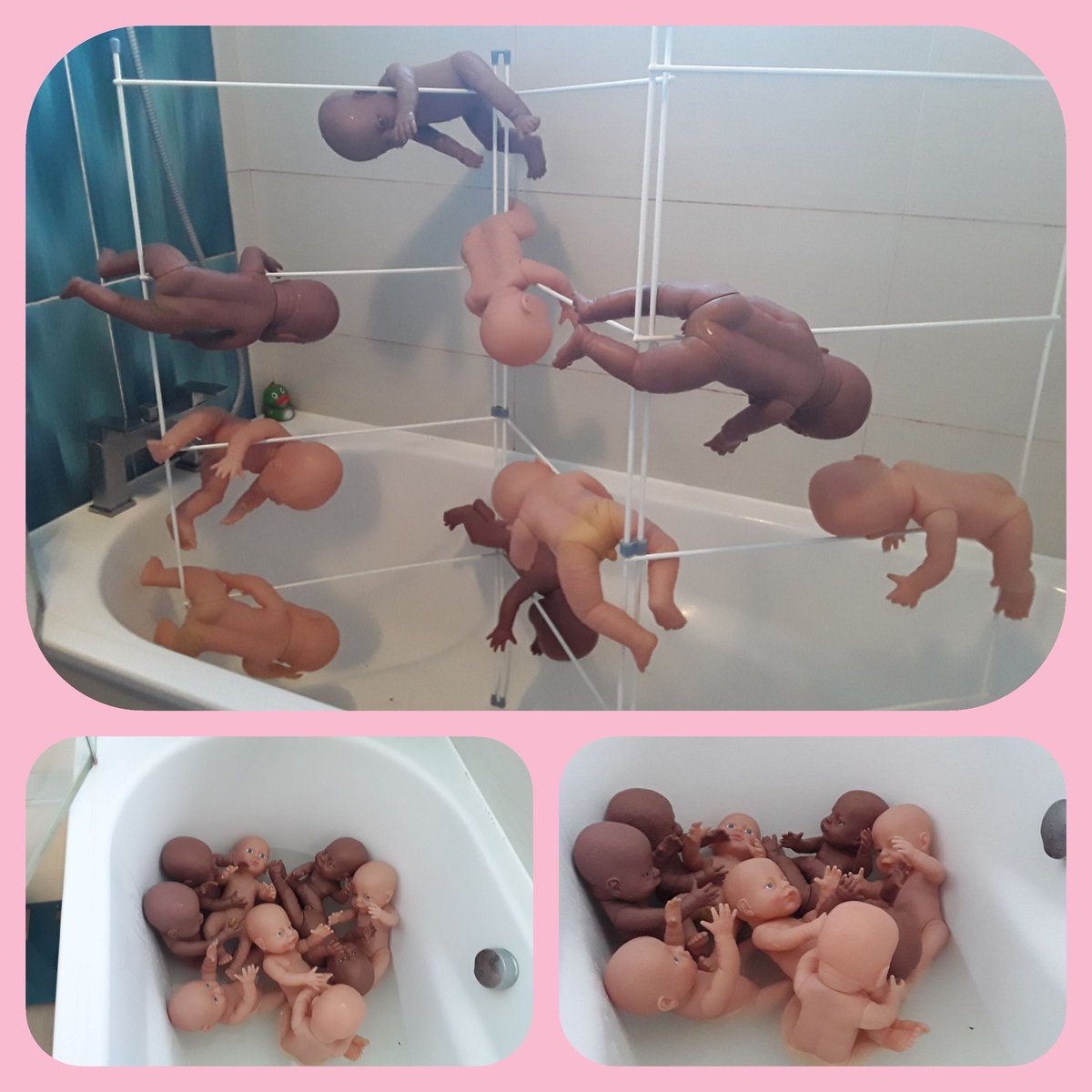 Midwife_VC's tweet photo. Bath time today in prep for next #ParentEd session
#LifeAsAMidwife
#Noobies
#Parentcraft
#JustHangingOut
NB: No dolls were harmed in the pursuit of cleanliness
NB: This is not the post bath routine recommended by most midwives ๐ค๐๐คฃ https://t.co/6bGwOxuI8f