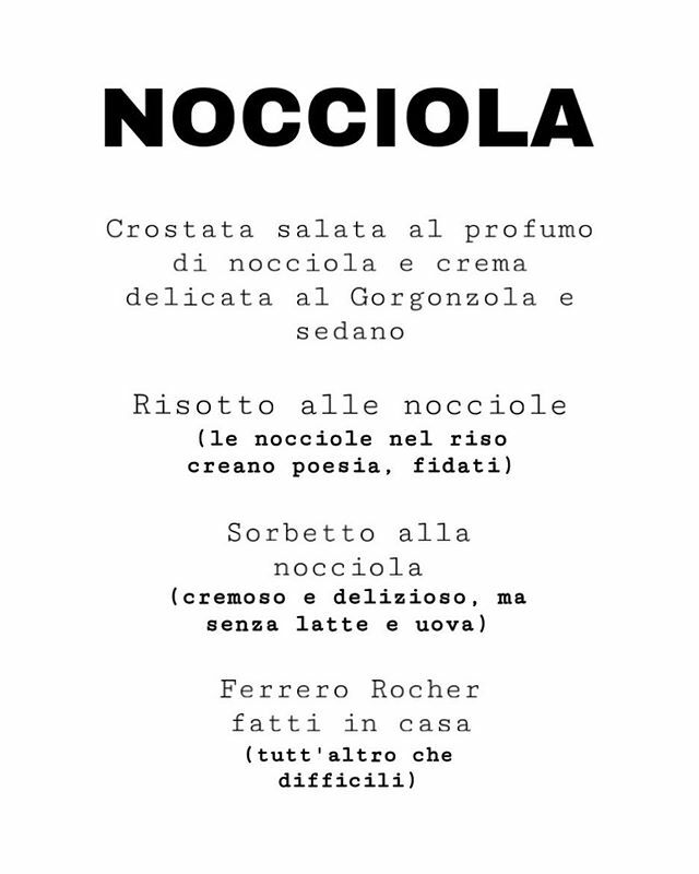 Et voilà: Menù del corso di mercoledì 13/11 (ossia quello che sta per arrivare)✨
Piatti che vengono contraddistinti da note tostate e profumate, sentori autunnali ma molto golosi.
E a proposito di goloso: in questo menù ci saranno ben due dolci.
Che aspettate ad inondarvi da…