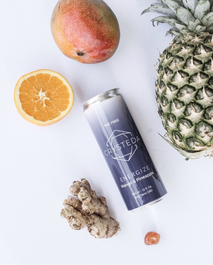 crysteda's tweet photo. ENERGIZE 🥭 We use a unique blend of all natural terpenes mixed with mango and pineapple flavour to create this refreshing CBD beverage! #cbdwater #naturalterpenes #LifewithCBD https://t.co/HuWNh6i3to
