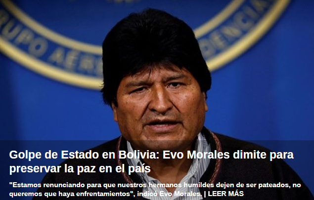 ccuevasz's tweet image. El Golpe de Estado en Bolivia ha sido propiciado por una derecha racista y ultraconservadora, muy en la línea de Trump y Bolsonaro.
La comunidad internacional debe estar atenta a la represión que se viene.
Toda nuestra solidaridad con hermano pueblo boliviano.
VENCEREMOS ✊