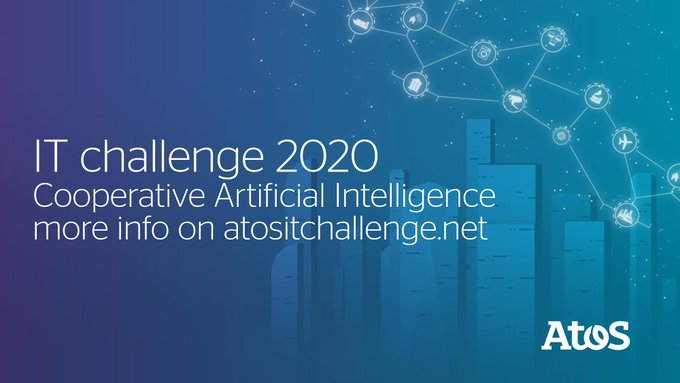Para os #UniversitáriosBrasileiros #EstudantesUniversitários #Empreendedores 
O #AtosITChallenge está dedicado à #inovaçãotecnológica  - Tema2020: #InteligênciaArtificial Cooperativa
<a href="/ufrgsnoticias/">UFRGS</a> <a href="/UFSC/">UFSC</a> <a href="/UFPR/">UFPR</a> <a href="/usponline/">USP - Universidade de São Paulo</a> <a href="/ufmg/">UFMG</a> <a href="/unicampoficial/">unicampoficial</a> <a href="/ufrj/">UFRJ</a> <a href="/ufesoficial/">Ufes</a> <a href="/UniversiaBrasil/">Universia Brasil</a>