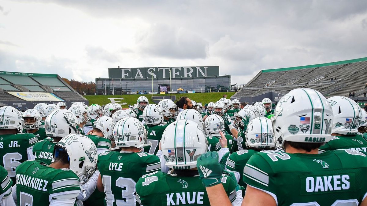 🚨 GAME TIME CHANGE 🚨

The Tuesday, Nov. 12, game at Akron has been moved up to a 6 p.m. kickoff. Fans will be able to watch it on ESPNews or listen on <a href="/WEMU891/">89.1 WEMU</a> 

#EMUFB | #EMUEagles | #MACtion