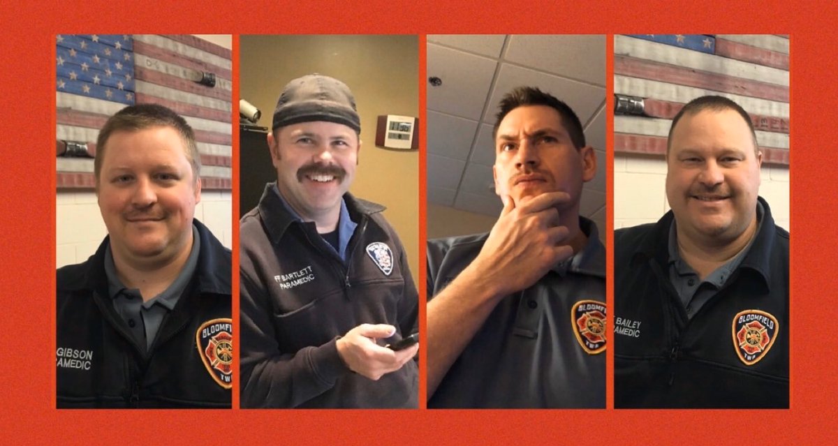 Progress pics from Bloomfield Twp Fire Dept showing their scruff for men’s health awareness and #noshavenovember. Thank you #BTFD for your support! charity.gofundme.com/o/en/campaign/…