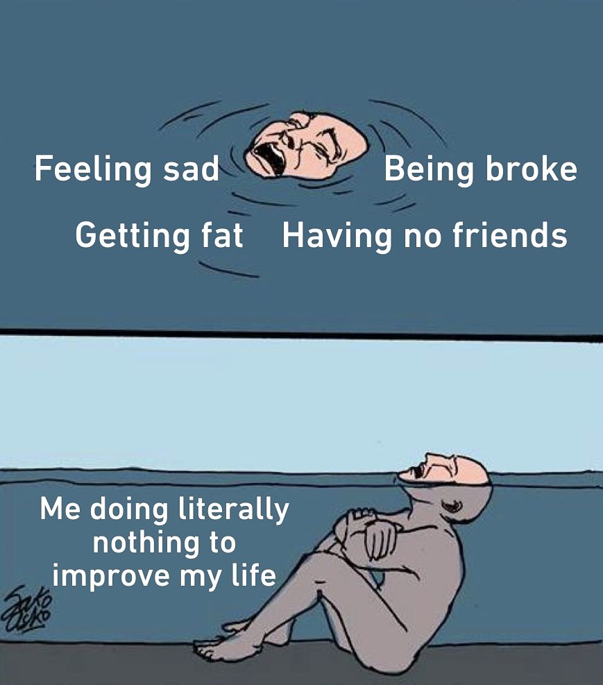 9GAG's tweet photo. *thinks about how sad it is instead of taking actions to improve the situation*

✍🏻 @sakoasko https://t.co/LzlFEZirY3