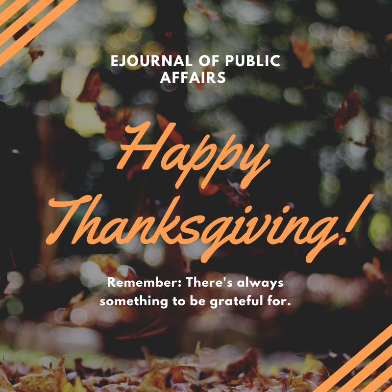 EJOPA_MoState's tweet photo. Happy Thanksgiving!! It's time to stuff our face, laugh and enjoy the time with family. 

Whats your favorite food for Thanksgiving? 

#thanksgiving #blackfriday #christmasisnext #PublicAffairs #missouristate #springfieldmo #kansascitymo #stlouismo https://t.co/GmuEa2KuBv