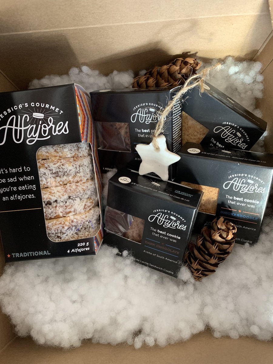 These boxes of Jessica's Gourmet Alfajores are so cute and the perfect stocking stuffer for those with a sweet tooth. 

Shop Jessica's Gourmet Alfajores at the West Coast Christmas Show &amp; Artisan Market Nov. 15th-17th