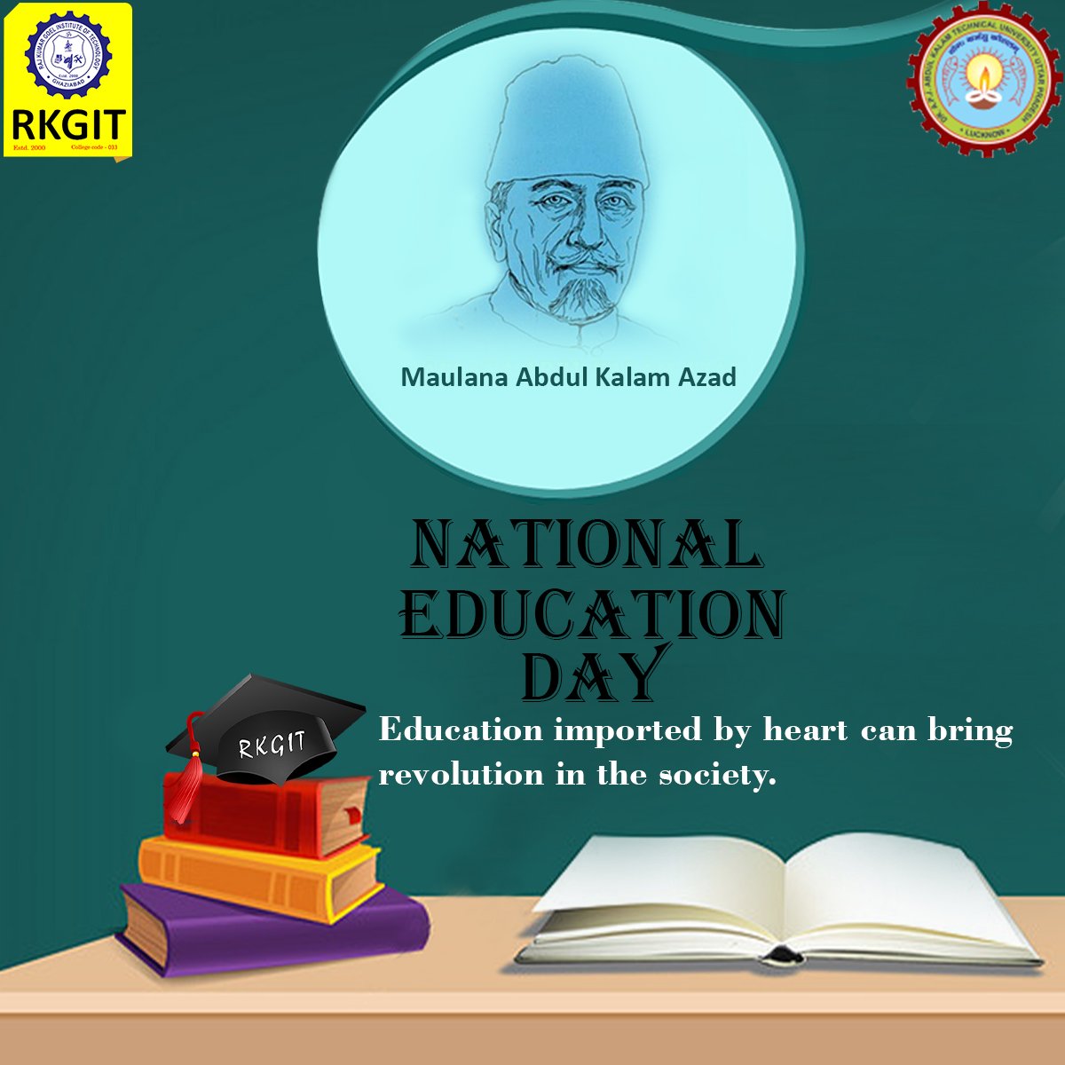 rkgit_'s tweet photo. “Education is a progressive discovery of our own ignorance.”
#National_Education_Day

#education #school #learning #love #students #motivation #science #teachersofinstagram #study #teacher #knowledge #business #kids #college @AKTU_Lucknow @mhrd_innovation @AICTE_INDIA https://t.co/uqD2T3pDjd