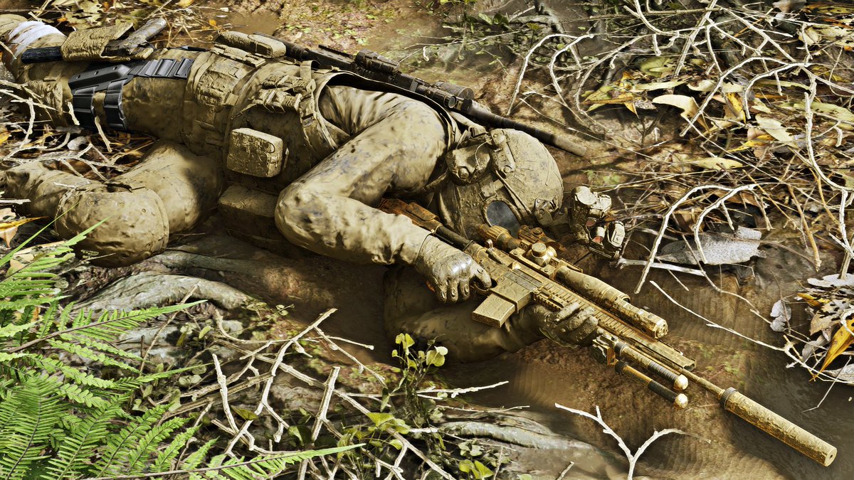 やっとバトルリワードがゴールドペイントまできた！ あと数日で夢のM4A1 Tacticalの設計図が手に入るぞ.....  写真は僕が愛してやまないG28をゴールドペイント仕様にしたもの！ #GhostRecon #ゴーストリコンブレイクポイント