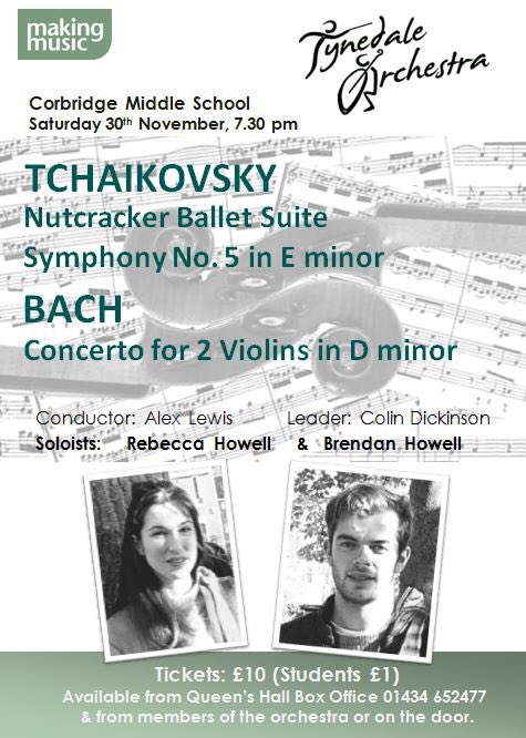Our next concert is only 3 weeks away! We have a fantastic programme of Tchaikovsky - 5th Symphony and Nutcracker Suite and the Bach Double ciolin concerto. Tickets available from <a href="/QueensHall/">Queen's Hall Arts, Hexham</a>   #hexham
