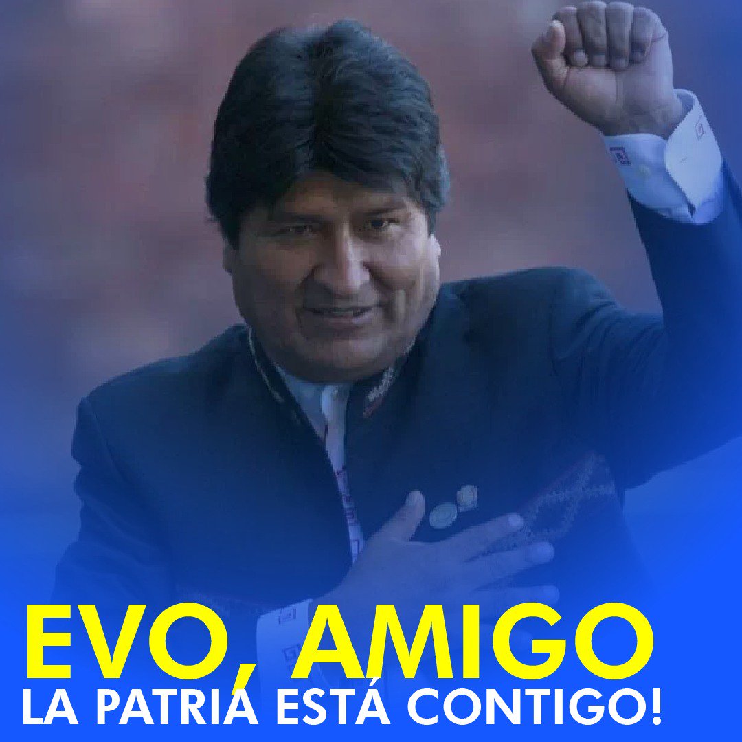 El pueblo cubano rechaza el golpe de estado en #Bolivia, #EvoMorales hizo crecer esa nación, transformó positivamente la economía. Entristece y avergüenza la traición y el odio, violencia contra los mas humildes, violaciones. #LatinoamericaUnida, fuerza y paz. #SomosCuba.