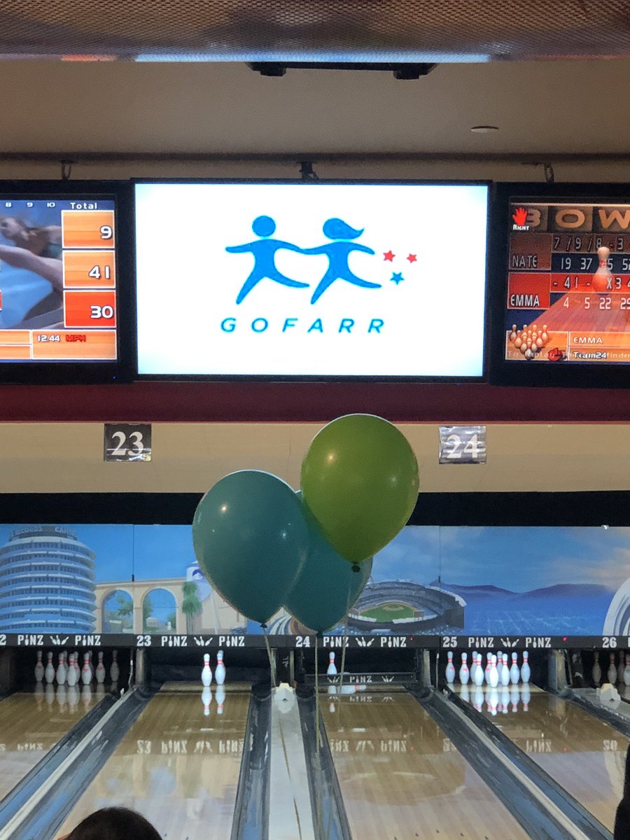 rdefilippomd's tweet photo. GOFARR Funfest today at PINZ in Studio City! What a great time. The GOFARR organization helps support vital clinical programs and our GOFARR lab in Urology at Children’s Hospital Los Angeles. Thank you Schenkman Family and all your family, friends, and supporters. #GOFARR https://t.co/6p30Soz1g6