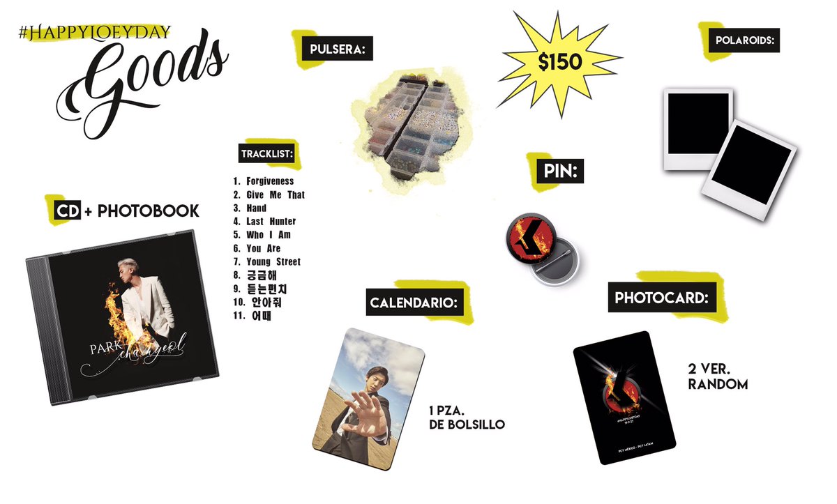 PCYLatam's tweet photo. [PROYECTO DE CUMPLEAÑOS] #CHANYEOL #TRACK_3

Kit de Loey 🔥

- CD (con un mini photobook)
- Pulsera representativa
- Calendario de bolsillo (tamaño PC)
- 1 PC random (2versiones)
- 1 Pin
- 2 Polaroid

Más info: https://t.co/pyHwOOUhfJ
@weareoneEXO https://t.co/dJ6iqaiR0w