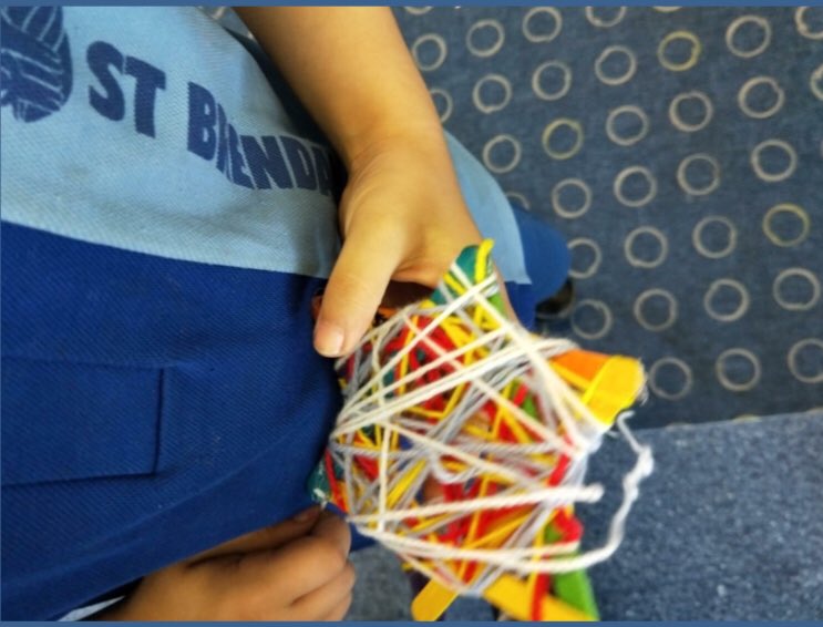 StBrendans_4105's tweet photo. In art our early year students wrapped stars. They look so gorgeous. Wrapping forms part of the P-2 curriculum. It was tricky work for small hands. Managing the tension is also a developing skill. Well done. #stb415 #stbart #stbpreplearning #stbyr1learning #stbyr2learning https://t.co/iIrE8Xkno5