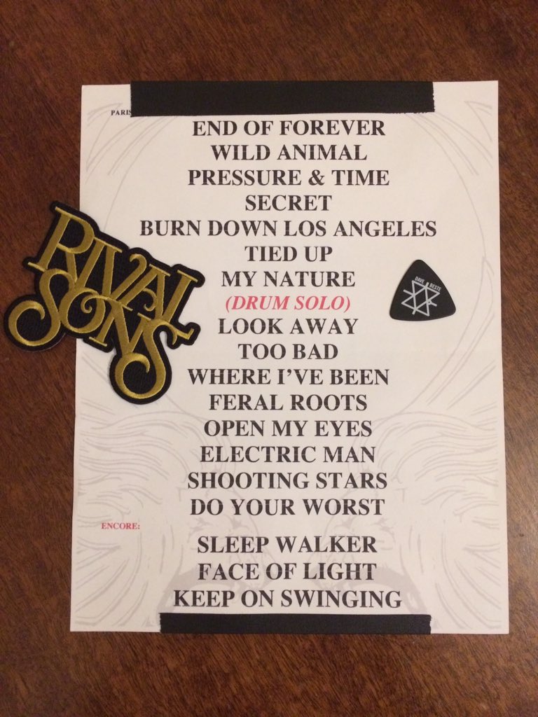 EightBitDeath's tweet photo. Amazing @rivalsons gig in L’Olympia in Paris last night. Well worth the trip over. 🤘🏻 https://t.co/9Sj3K1c6Py