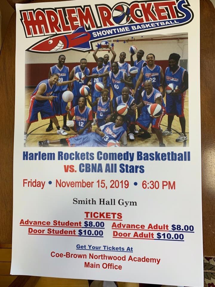CoeBrownAcademy's tweet photo. This Friday the Rockets come back to CBNA to face our All-Star Faculty Team. Fun for the whole family! #harlemrockets #cbnabears #cbnapride #cbna152 https://t.co/LNHI7ZVm8R