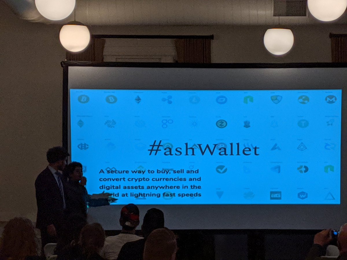 swpgh's tweet photo. 5th team: "#ashWallet": A secure way to buy, sell, and convert crypto currencies and digital assets anywhere in the world!  #startup #buildyourbridge https://t.co/rpvEYqPgr2