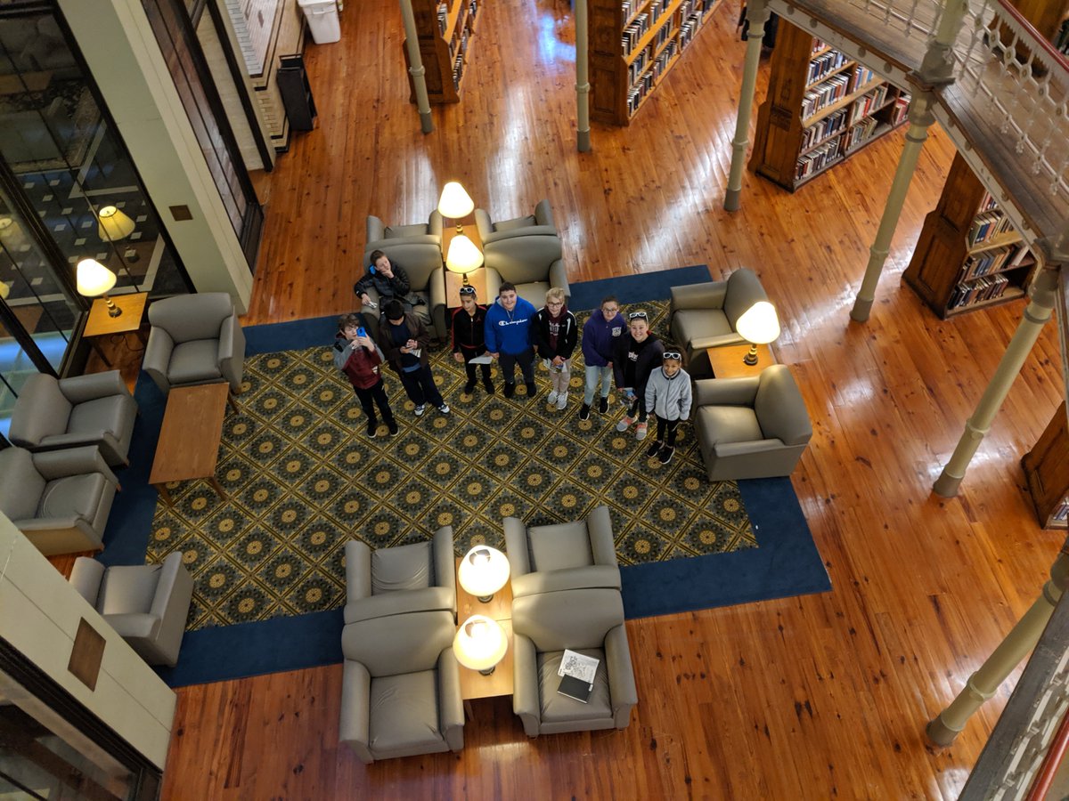 MrsHriniak's tweet photo. Shhh! We're in the library. @NMSTeamLehigh #NMSatLU https://t.co/hnESVeAaCt
