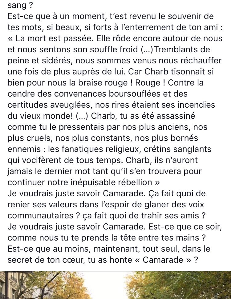 thesecondEnzo's tweet photo. Incroyable texte de Nathalie Bianco qui évoque avec douleur et justesse la trahison de Jean-Luc Mélenchon aujourd’hui, ce 10 novembre 2019.
 
https://t.co/Zz6MhNG2Wq

#ManifDeLaHonte https://t.co/SETkLG8pGa