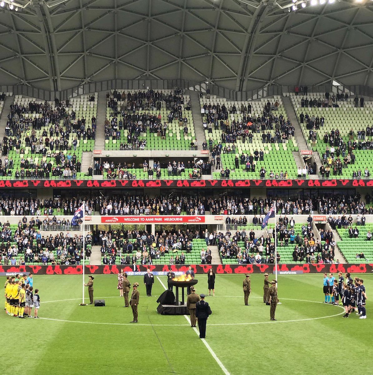 AAMIPark's tweet photo. Great to welcome @gomvfc back to AAMI Park for yesterdayโs #RemembranceRound match โฝ๏ธ #OurVictory #mvfc https://t.co/1stGxA0LLI