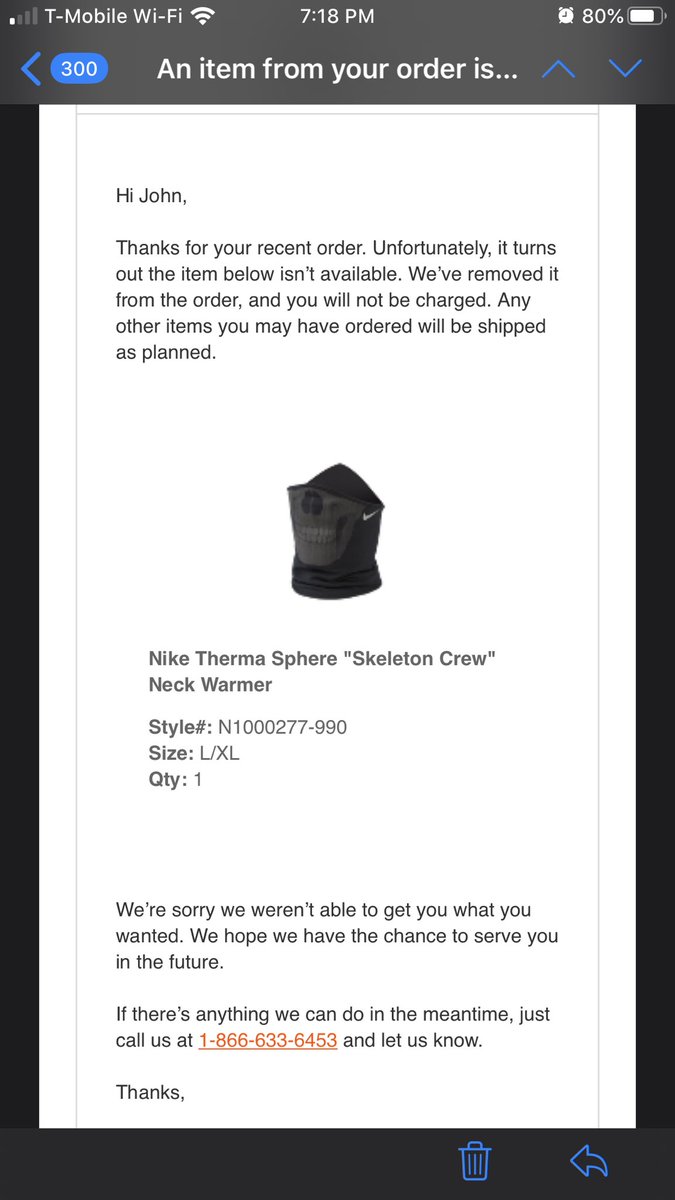 nike skeleton crew neck warmer