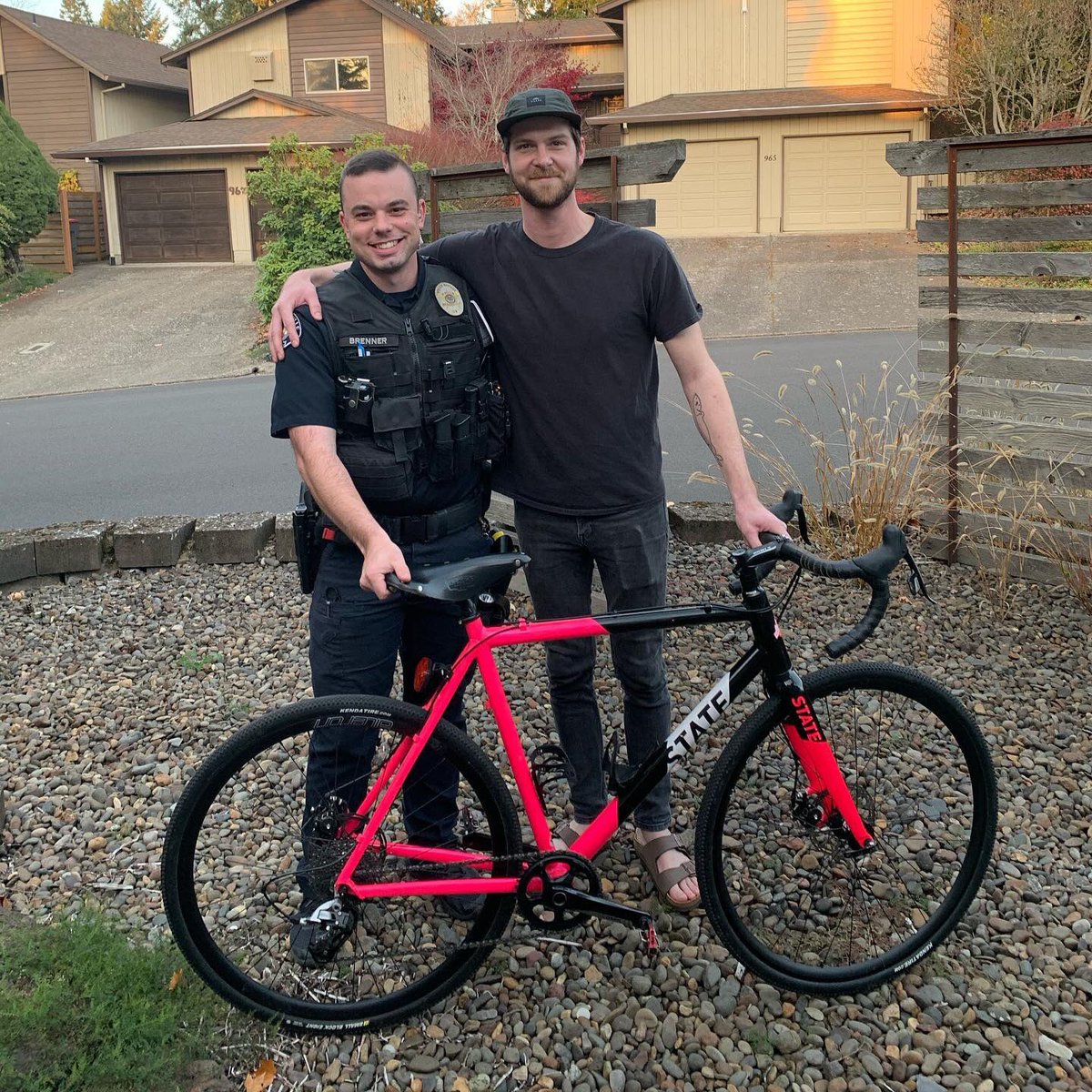 MacPolice's tweet photo. This is Noah, his bike was stolen over the summer and he thought he’d never get it back... thankfully we were able to get his sweet ride back to him! Happy trails from all at MPD and just a friendly reminder to all, PLEASE register your bike! #Macpd #statebicycleco https://t.co/qazwYjesSj