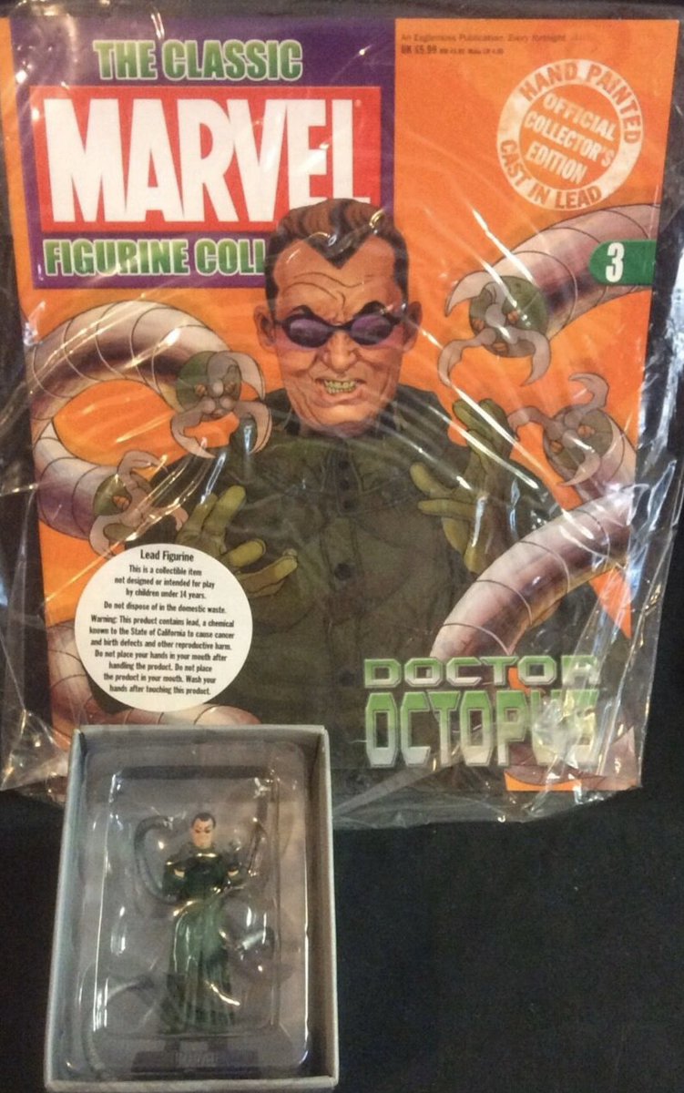 RawLamb's tweet image. #Marvel #comic #SuperHeroCollection 4” #DrOctopus #lead #figure from #Eaglemoss. #OttoOctavius is one of my favorites out of this series of figures, sadly one of his arms was damaged in shipping, repaired. Looking for a loving home.
ebay.to/2K52sTK @eBay #Comicbook