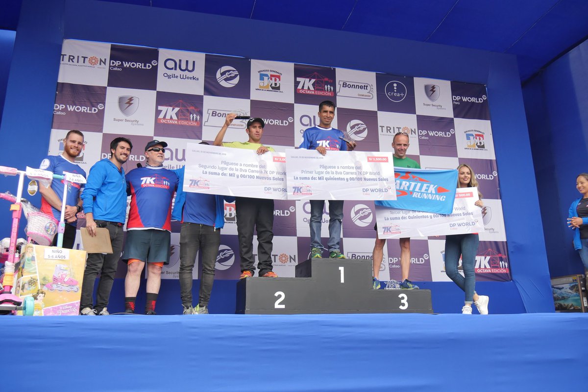 DPWorldPE's tweet photo. ¡Felicidades a los ganadores de la carrera DP World 7k y muchas gracias a todos por participar! Juntos podremos llevar educación a más niños y adolescentes del Callao. #OrgulloDPWorld #NuestroMundoNuestroFuturo https://t.co/LrmMlemb3R