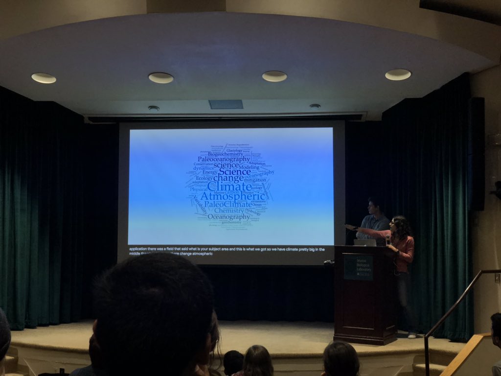 CabaticRichelle's tweet image. Had a very full weekend making new connections, learning about all types of climate science, and sharing @km_schild ‘s , Dave Sutherland’s &amp;amp; I’s Iceberg tracking project. Very impressed and thankful to all the amazing MIT/Harvard grad students who organized it all. #GCC2019