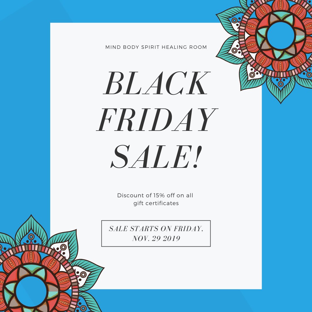 MindBodySpirtDE's tweet photo. Put us on the Black Friday list! 15% off gift cert 11/29 &amp; see me at the @firststateflea on 11/30 at Millcreek Hall, I will continue the sale! Get your friends/family a gift certificate for reiki, readings, crystals and jewelry #blackfriday2019 #reiki #cardreading #de #Delaware https://t.co/AwaxXpiKp7