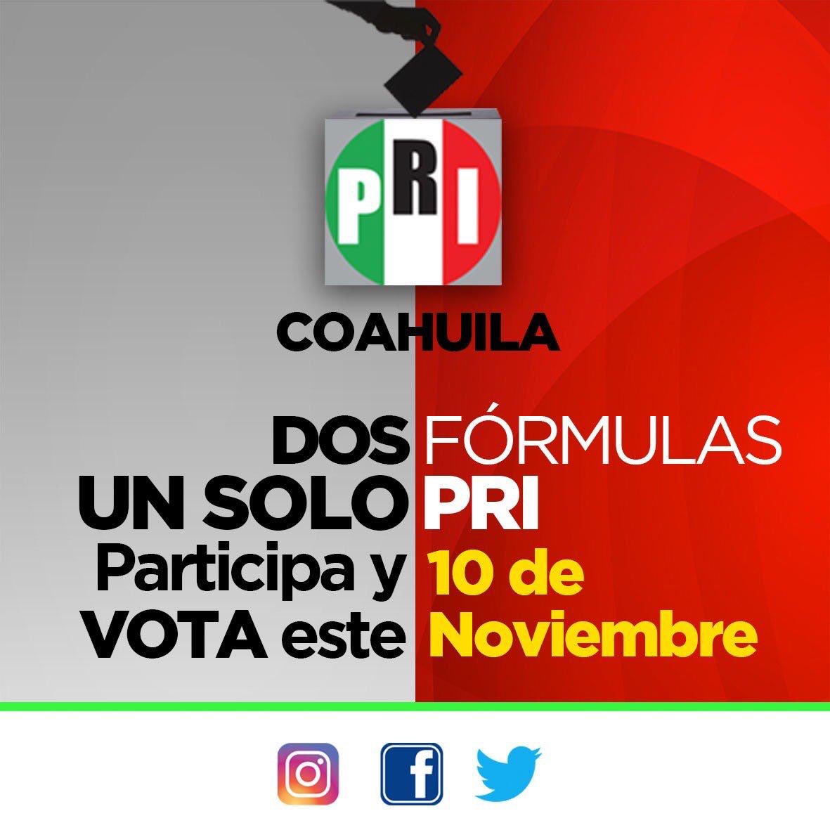 Muchas felicidades a mis amigos <a href="/rigofuentes/">RodRigo Fuentes Ávila</a> y <a href="/marthaloeraa/">Martha Loera A</a> quienes fueron electos hoy como Presidente y Secretaria General del Comité Directivo Estatal del PRI Coahuila para el periodo estatutario 2019-2023.