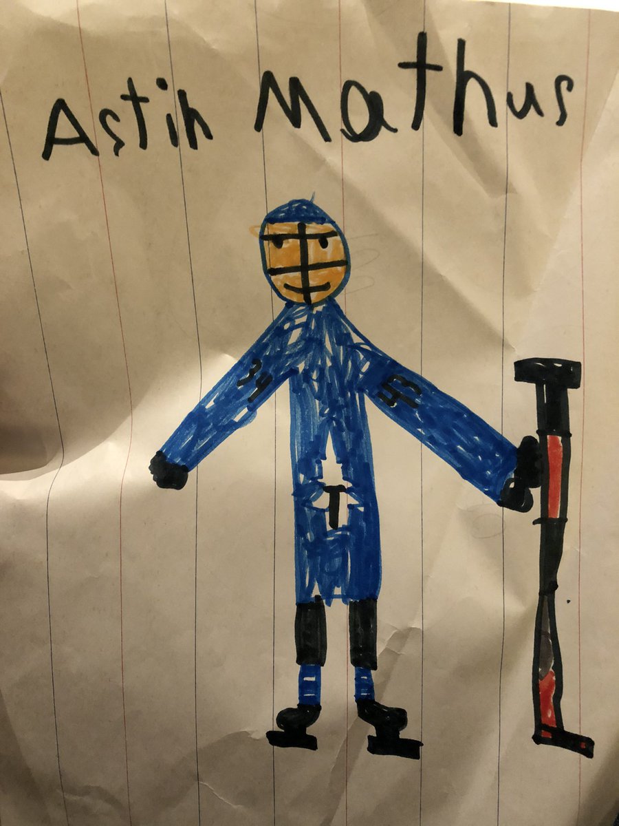 zdrienne's tweet photo. My 6yo’s favourite hockey player... @AM34 sorry about the spelling! https://t.co/v4kvYXA6vK