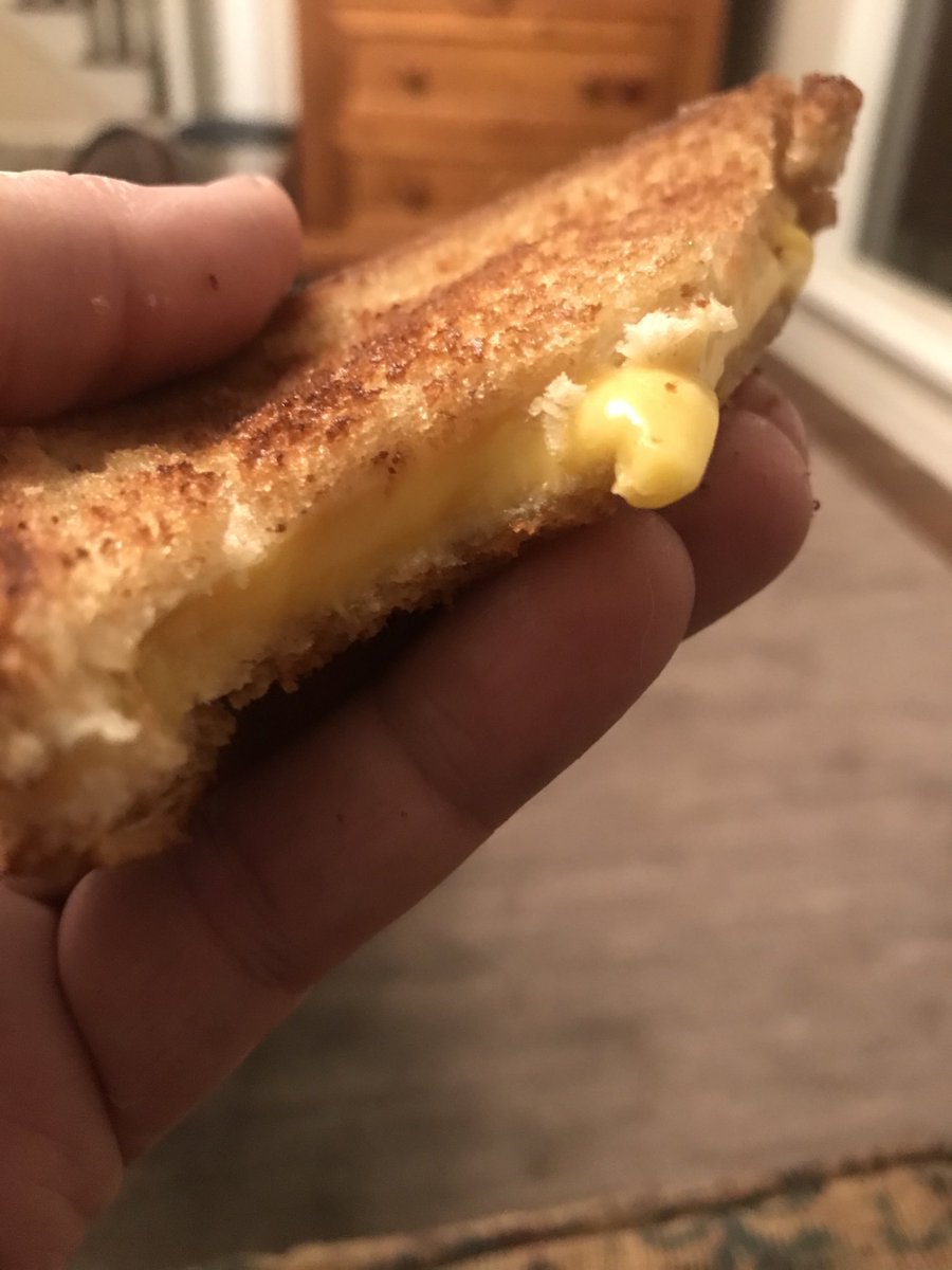 DocDixon's tweet photo. My beloved eldest son is a grilled cheese making  genius. 
#Cheesyperfection https://t.co/zfg8r1OpYx