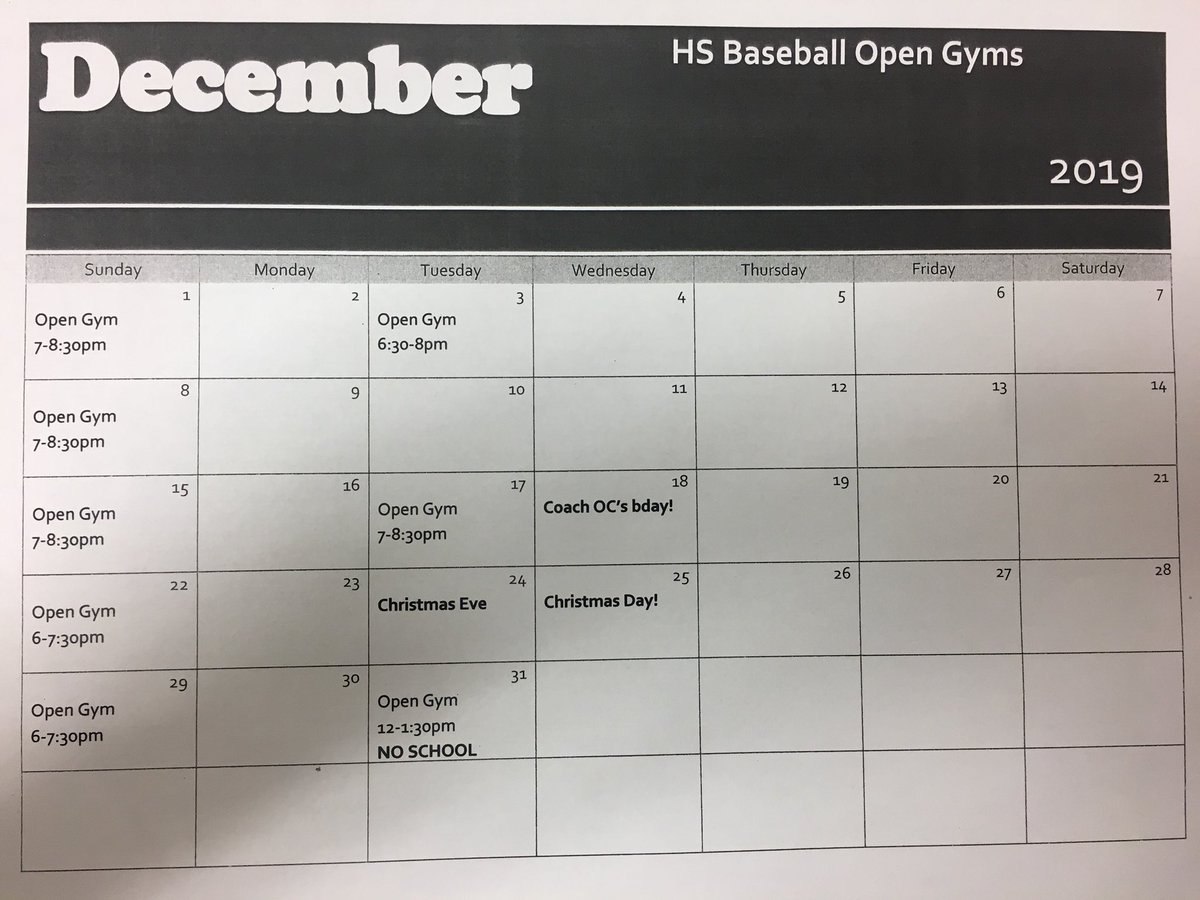 HS open gyms. Boys in grades 7-12 are all welcome. ⚾️